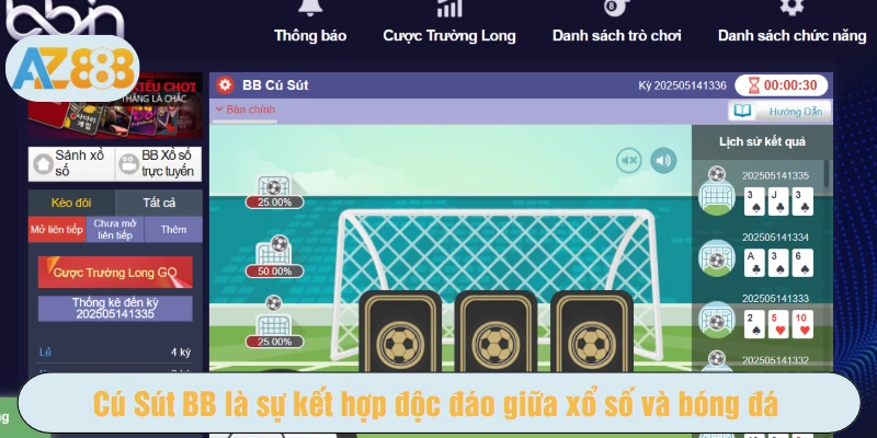 Cú Sút BB là sự kết hợp độc đáo giữa xổ số và bóng đá