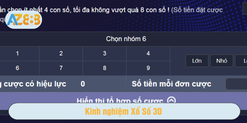 Kinh nghiệm xổ số 3D: Luật chơi cơ bản tại AZ888